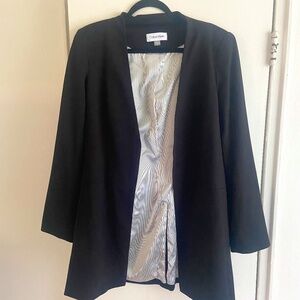 Calvin Klein Women's Roll Sleeve Open Front Blazer